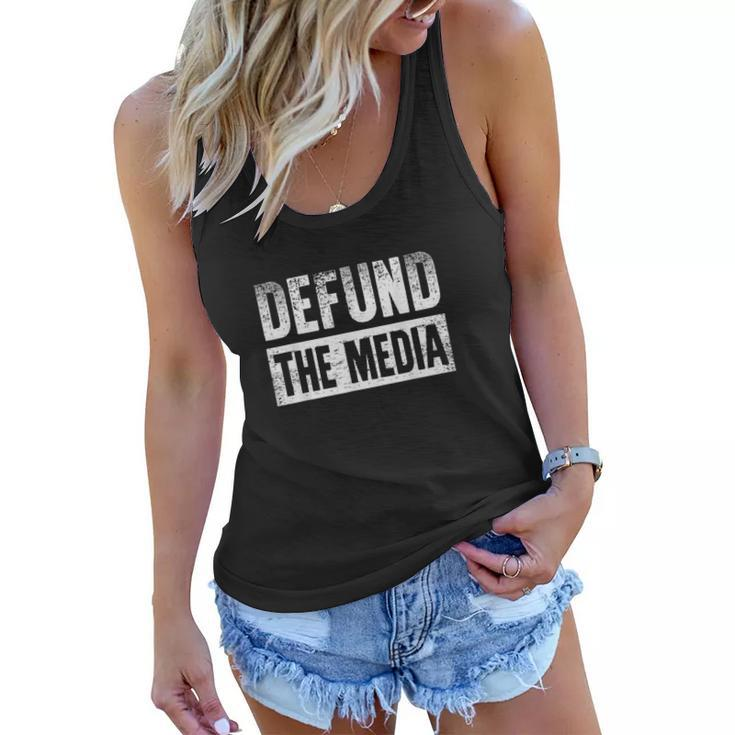 Defund The Media Tshirt Women Flowy Tank