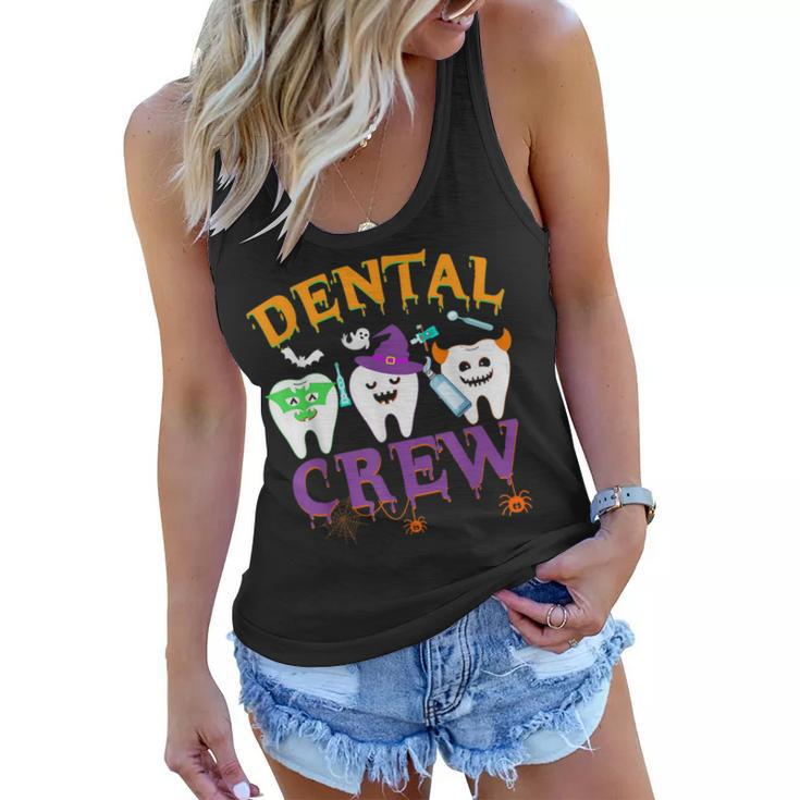 Dental Boo Crew Halloween Funny Dentist Assistant  Women Flowy Tank