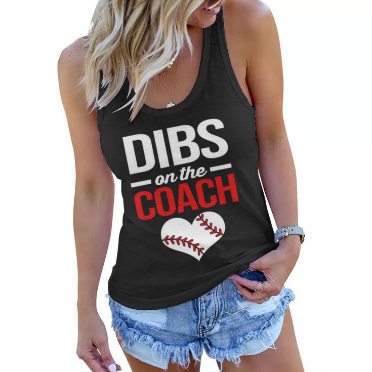 Dibs On The Coach Baseball Women Gift Women Flowy Tank