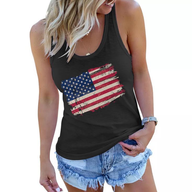 Distressed American Us Flag Women Flowy Tank