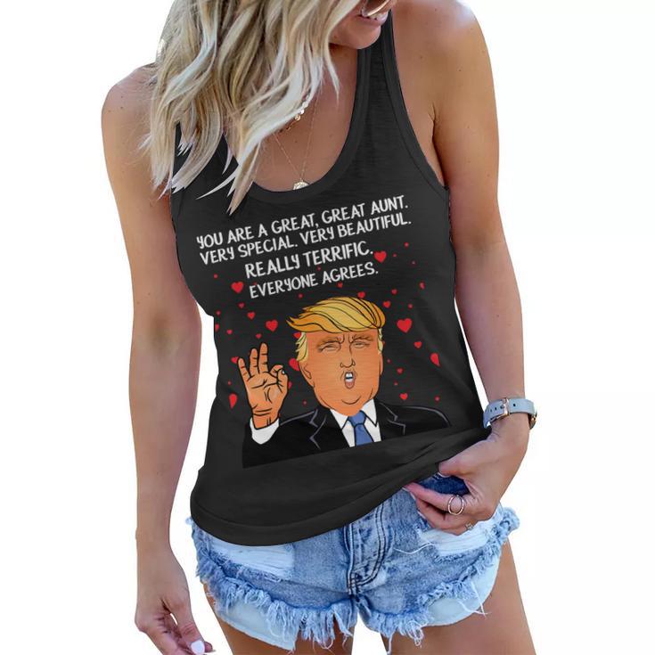 Donald Trump Your A Great Aunt Tshirt Women Flowy Tank