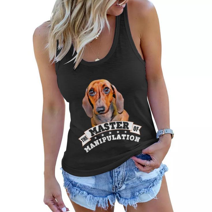 Doxie Wiener Dog Lover Pet Dad Mom Funny Dachshund Gift Women Flowy Tank