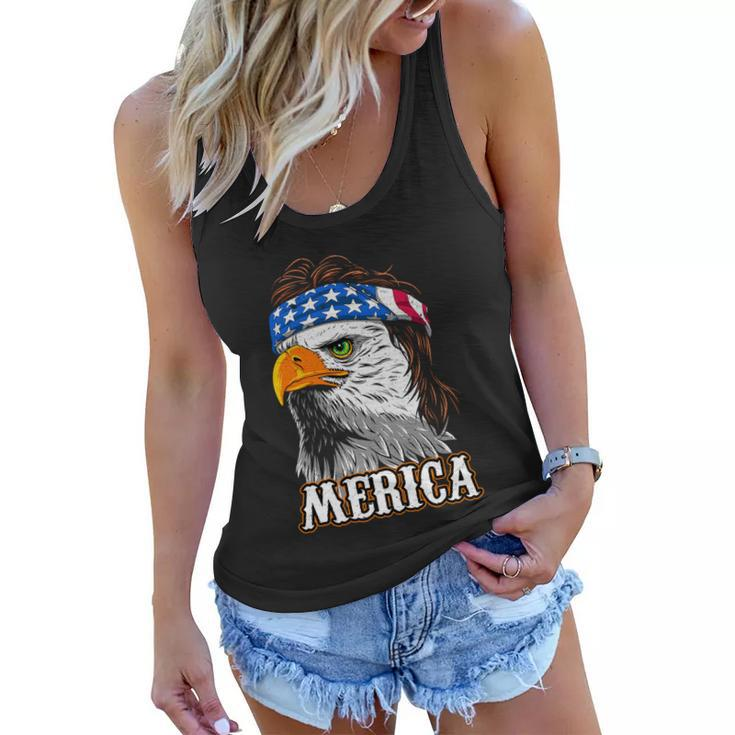 Eagle Mullet 4Th Of July Cool Gift Usa American Flag Merica Gift Women Flowy Tank