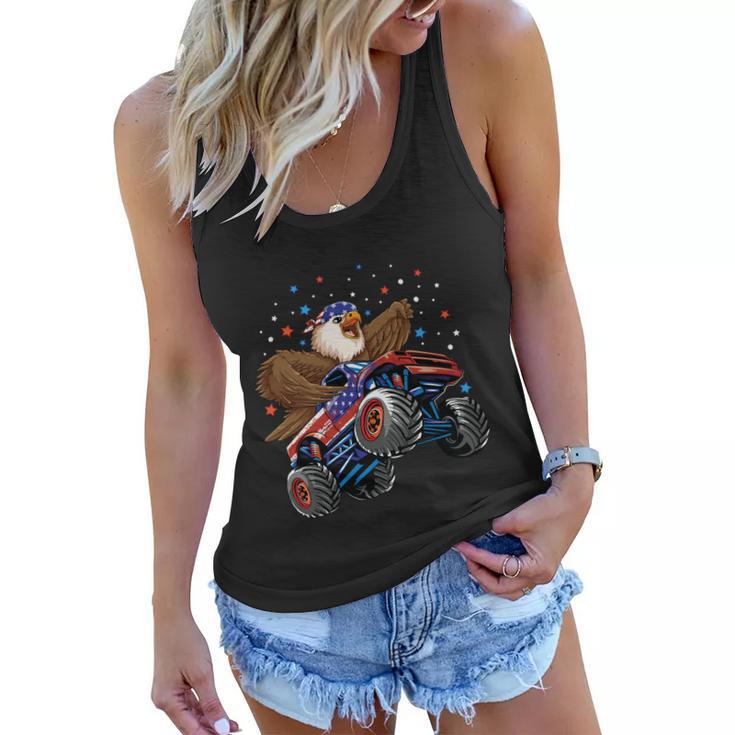 Eagle Mullet 4Th Of July Monster Truck Usa Patriotic Kids Gift Women Flowy Tank