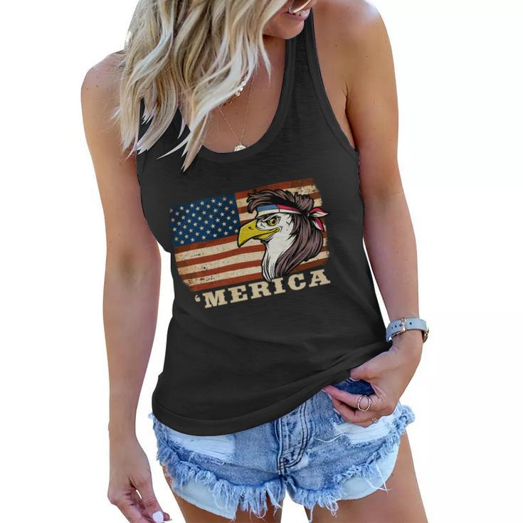 Eagle Mullet Usa American Flag Merica 4Th Of July Meaningful Gift Women Flowy Tank