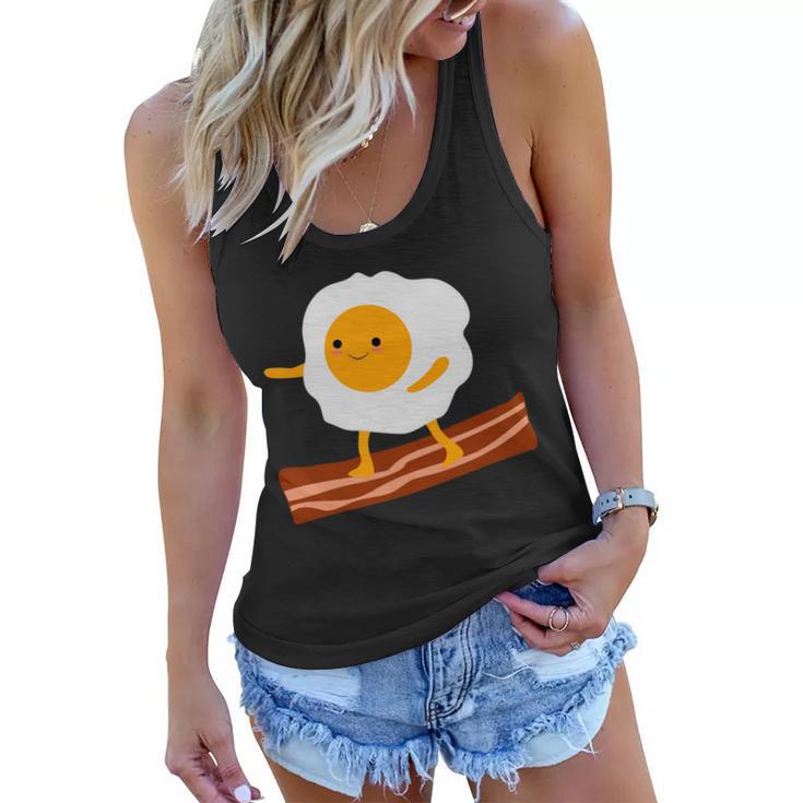 Egg Surfing On Bacon Women Flowy Tank