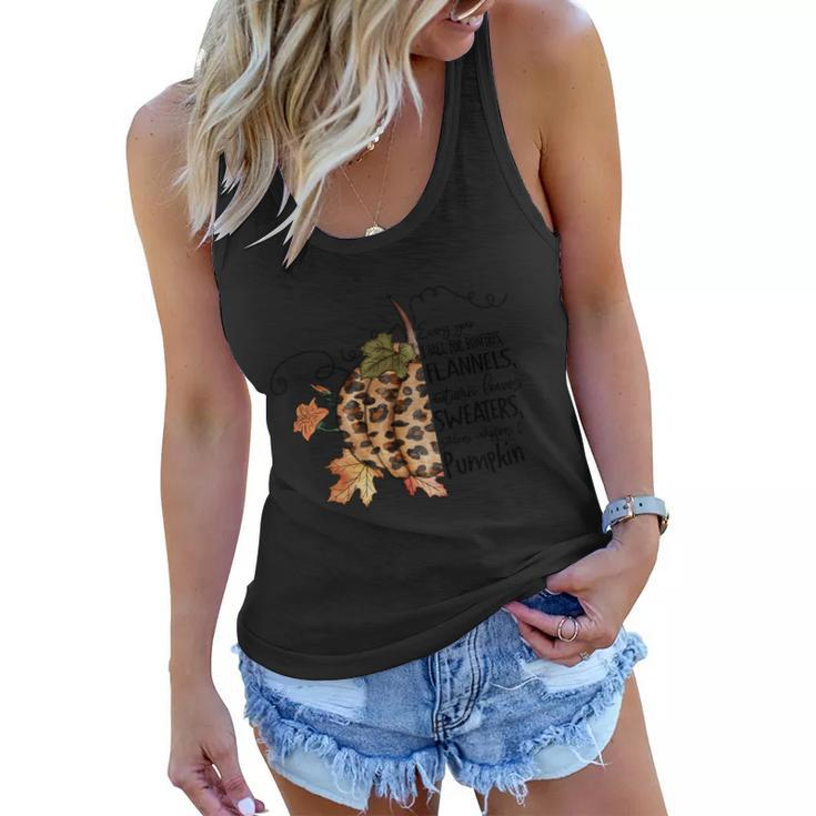 Every Your I Fall For Bonfires Flannels Autumn Leaves Women Flowy Tank