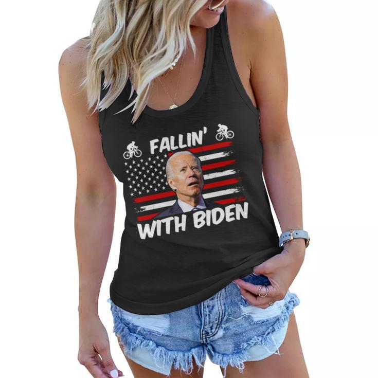 Fallin With Biden Funny Bike Meme Women Flowy Tank