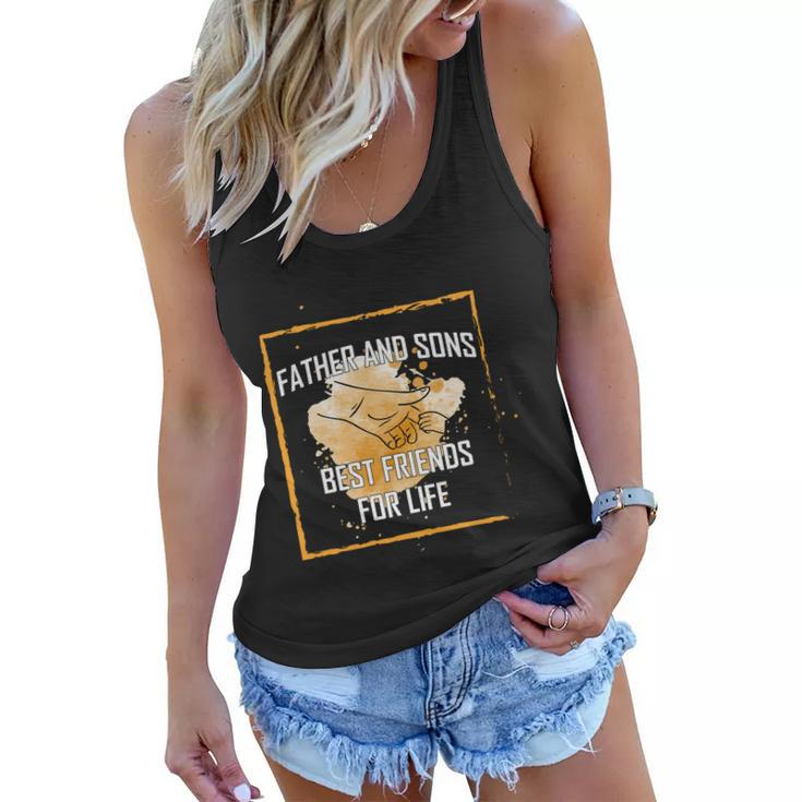Father And Sons Best Friends For Life Fathers Day Gifts Graphic Design Printed Casual Daily Basic Women Flowy Tank