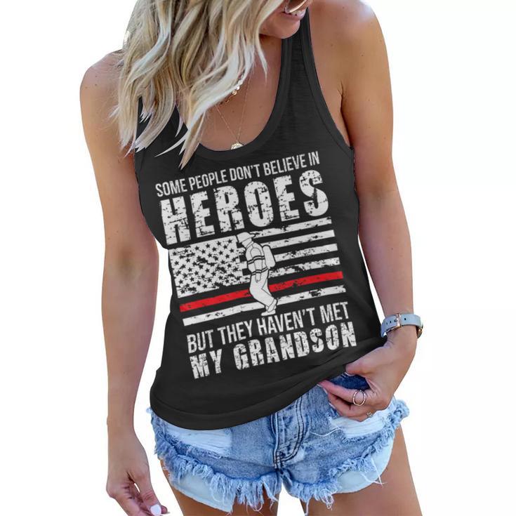 Firefighter Proud Fireman Grandpa Of A Firefighter Grandpa Women Flowy Tank