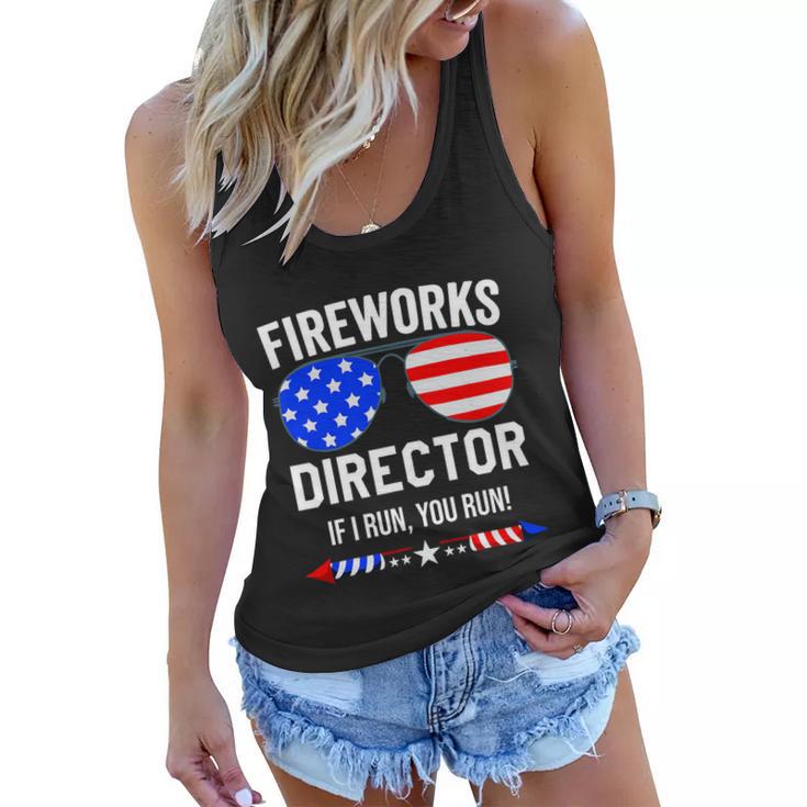 Fireworks Director Shirt Fireworks Director If I Run You Run Women Flowy Tank