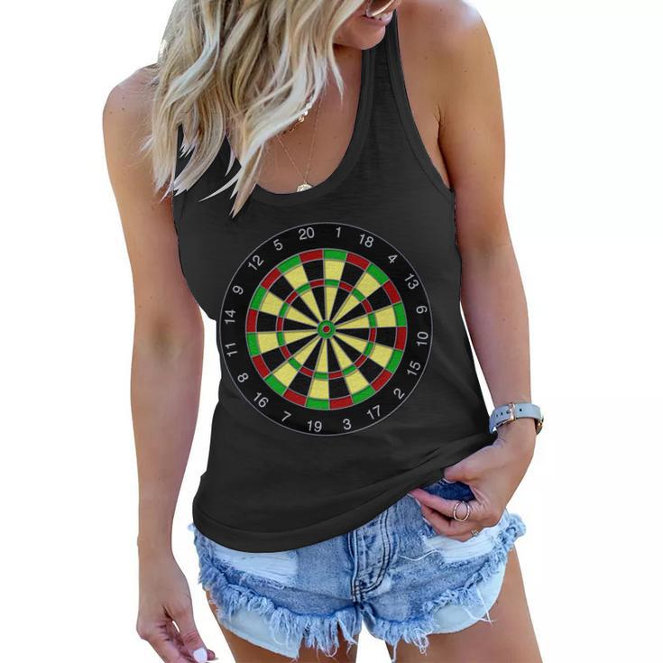 Flat Dart Board Gaming Tshirt Women Flowy Tank