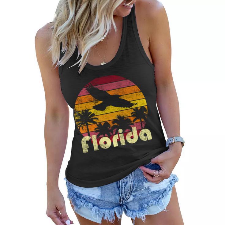 Florida Retro Sunset Women Flowy Tank