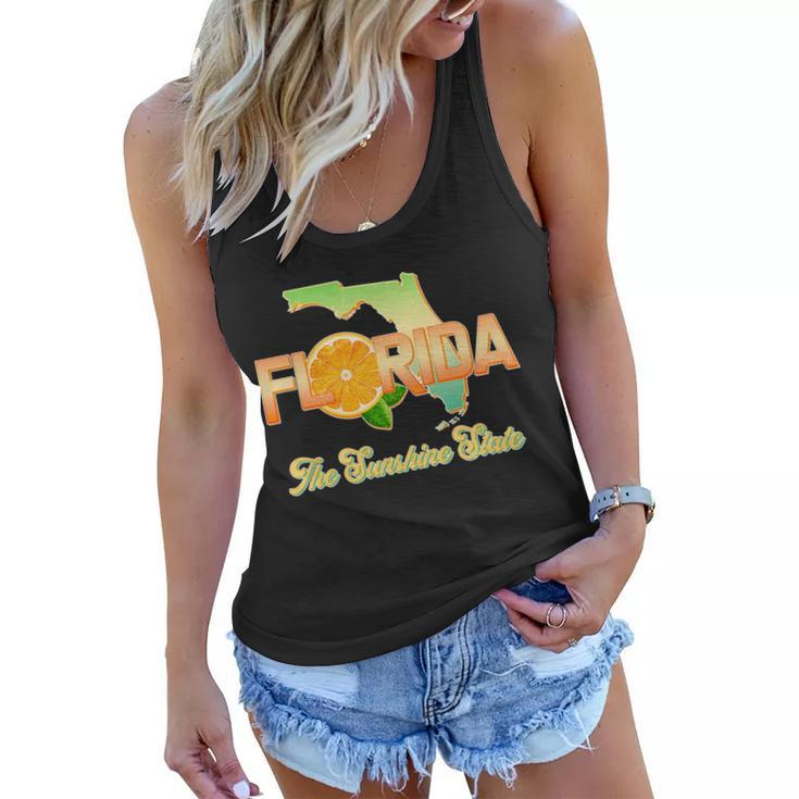 Florida The Sunshine State Orange Logo Women Flowy Tank
