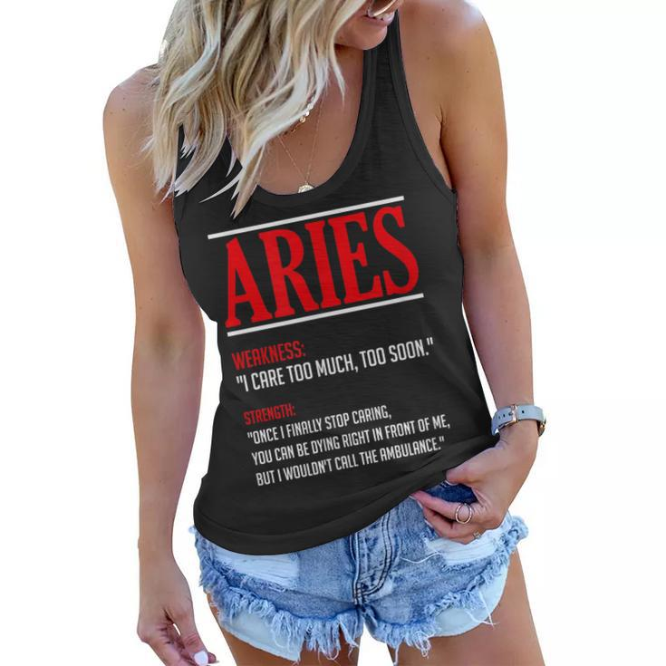 Funny Aries Facts Saying Astrology Horoscope Birthday  Women Flowy Tank