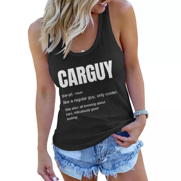 Funny Car Guy Tshirt Gift Car Guy Definition Graphic Design Printed Casual Daily Basic Women Flowy Tank