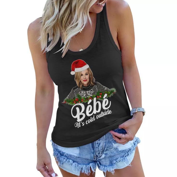 Funny Christmas Bebe Its Cold Outside Women Flowy Tank