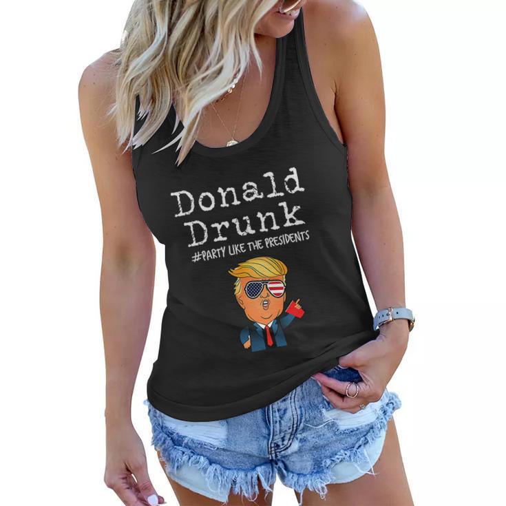 Funny Donald Trump Presidents 4Th Of July Women Flowy Tank