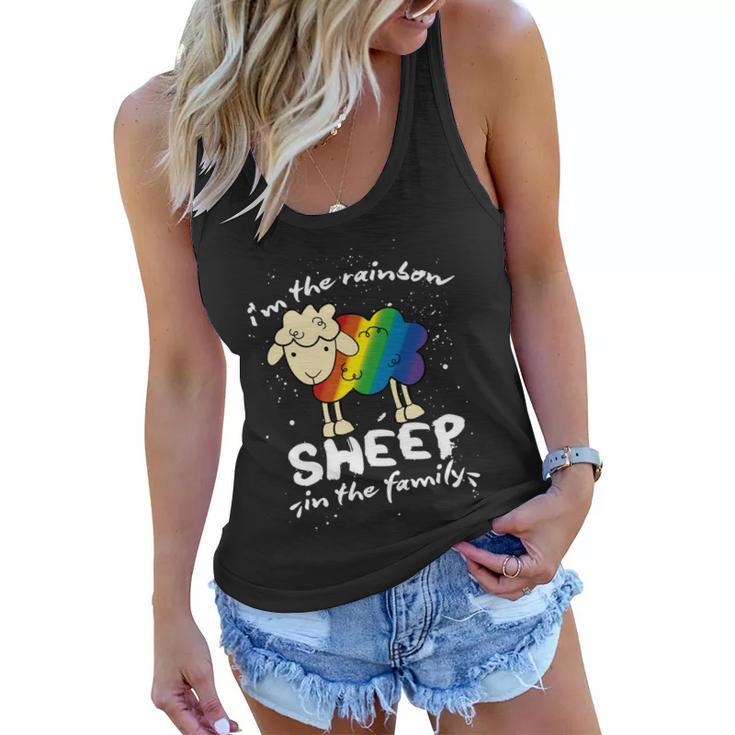 Funny Gay Pride Lgbt Gay Lesbian Im The Rainbow Sheep Gift Women Flowy Tank