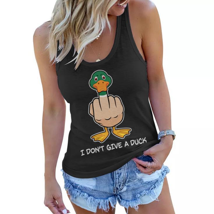 Funny I Dont Give A Duck Tshirt Women Flowy Tank