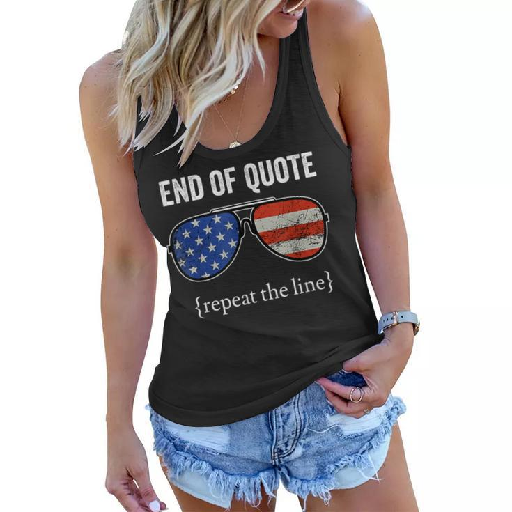Funny Joe Biden End Of Quote Repeat The Line  V2 Women Flowy Tank