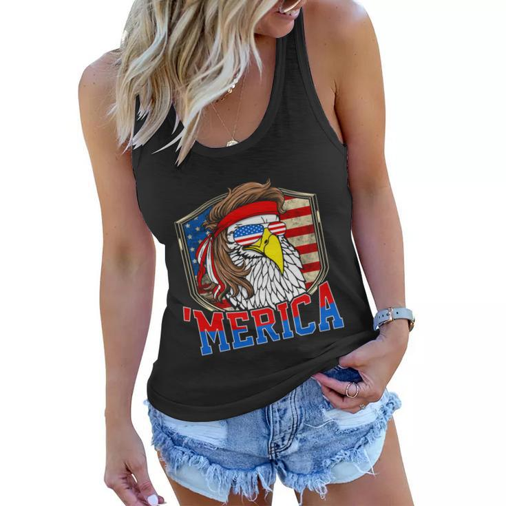 Funny July 4Th Cute Gift Merica 4Th Of July Bald Eagle Mullet Gift Women Flowy Tank