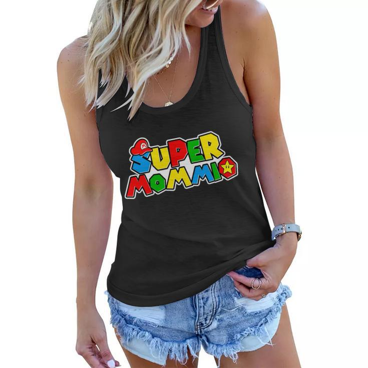 Funny Super Mommio Mothers Day Gamer Women Flowy Tank