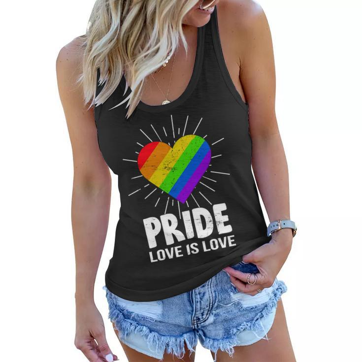 Gay Pride Love Is Love Lgbt Women Flowy Tank