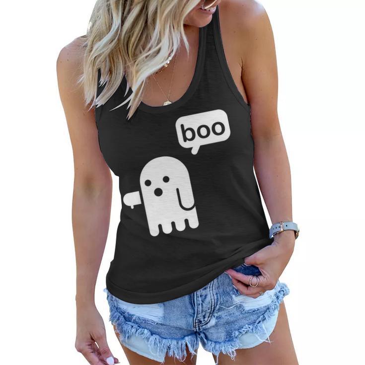 Ghost Boo Thumbs Down Women Flowy Tank