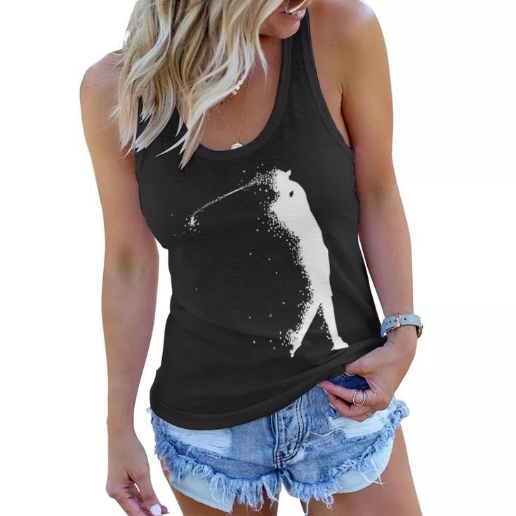 Golf Swing Splatter Golfer Logo Tshirt Women Flowy Tank