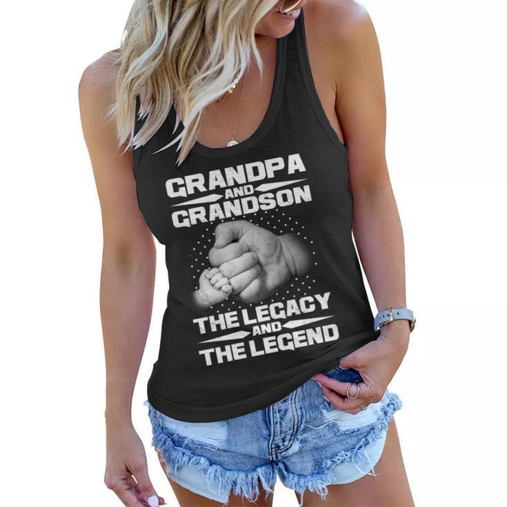 Grandpa And Grandson The Legacy The Legend Tshirt Women Flowy Tank