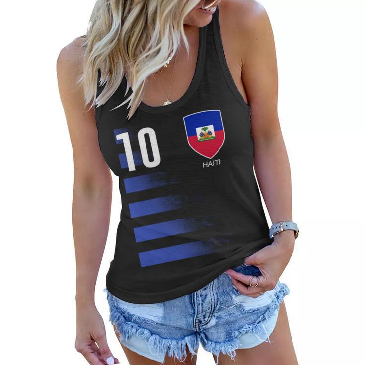 Haiti Football Soccer Futbol Jersey Tshirt Women Flowy Tank