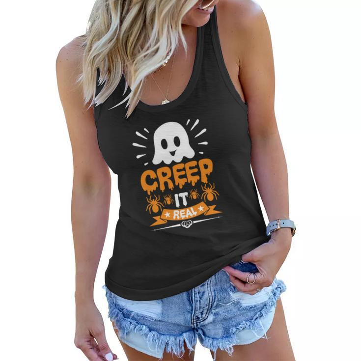 Halloween Boo Creep It Real Women Flowy Tank