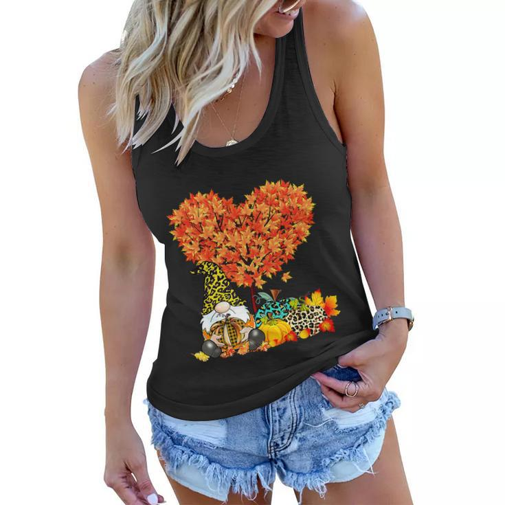 Happy Fall Yall Gnome Leopard Pumpkin Funny Autumn Gnome Graphic Design Printed Casual Daily Basic Women Flowy Tank