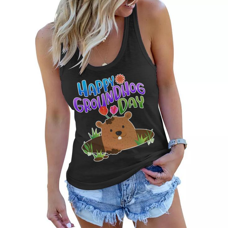 Happy Groundhog Day Tshirt V2 Women Flowy Tank
