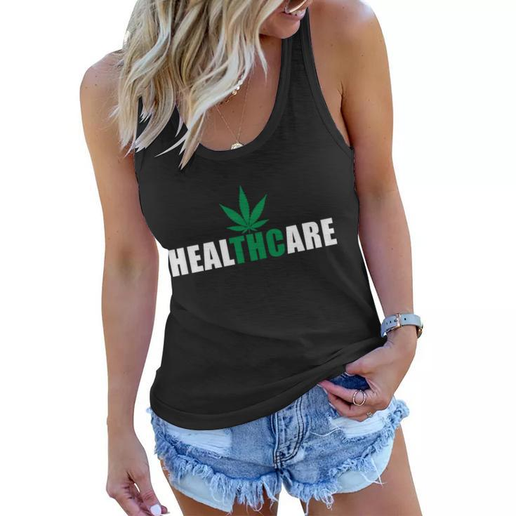 Healthcare Medical Marijuana Weed Tshirt Women Flowy Tank