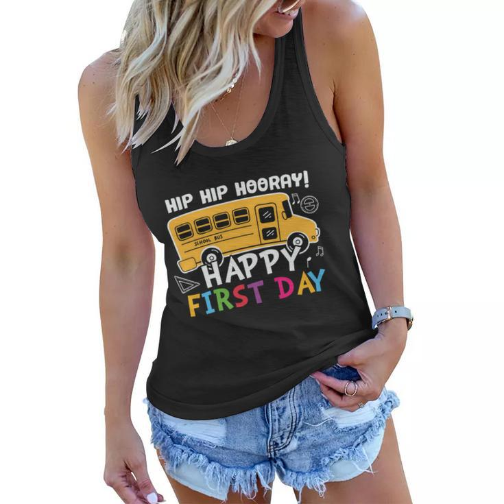 Hip Hip Hooray Happy First Day Back To School First Day Of School V3 Women Flowy Tank