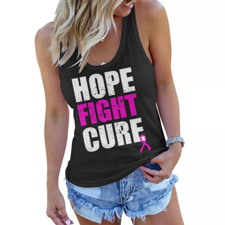 Hope Fight Cure Breast Cancer Tshirt Women Flowy Tank