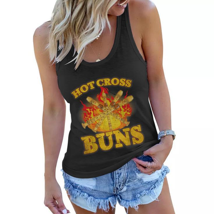 Hot Cross Buns Funny Trendy Hot Cross Buns Graphic Design Printed Casual Daily Basic V2 Women Flowy Tank