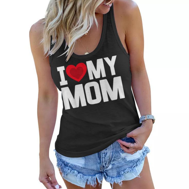 I Heart My Mom Love My Mom Happy Mothers Day Family Outfit  Women Flowy Tank