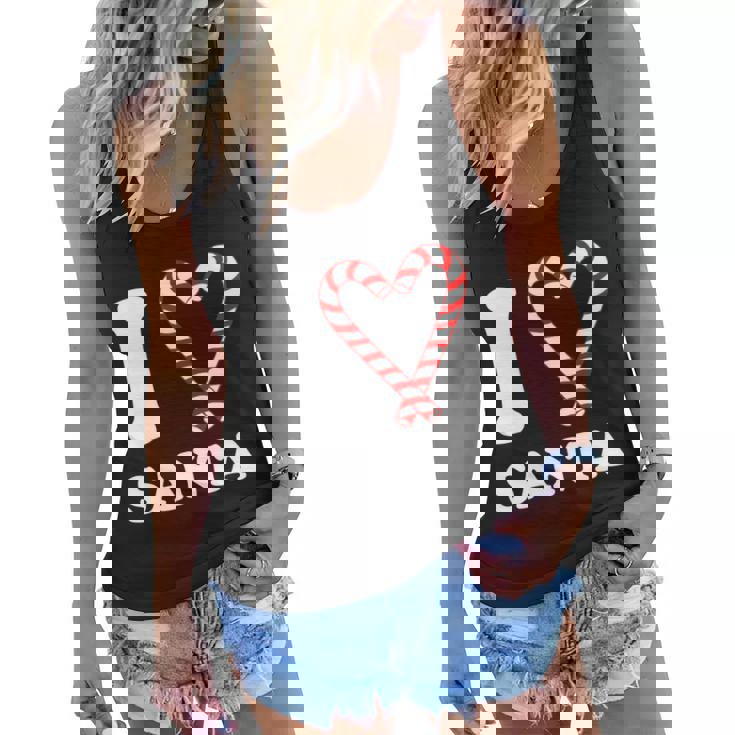 I Heart Santa Candy Cane T-Shirt Graphic Design Printed Casual Daily Basic Women Flowy Tank I Heart Santa Candy Cane T-Shirt Graphic Design Printed Casual Daily Basic Women Flowy Tank