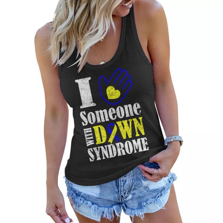 I Love Someone With Down Syndrome Tshirt Women Flowy Tank