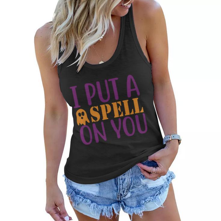I Put A Spell On You Halloween Quote V3 Women Flowy Tank
