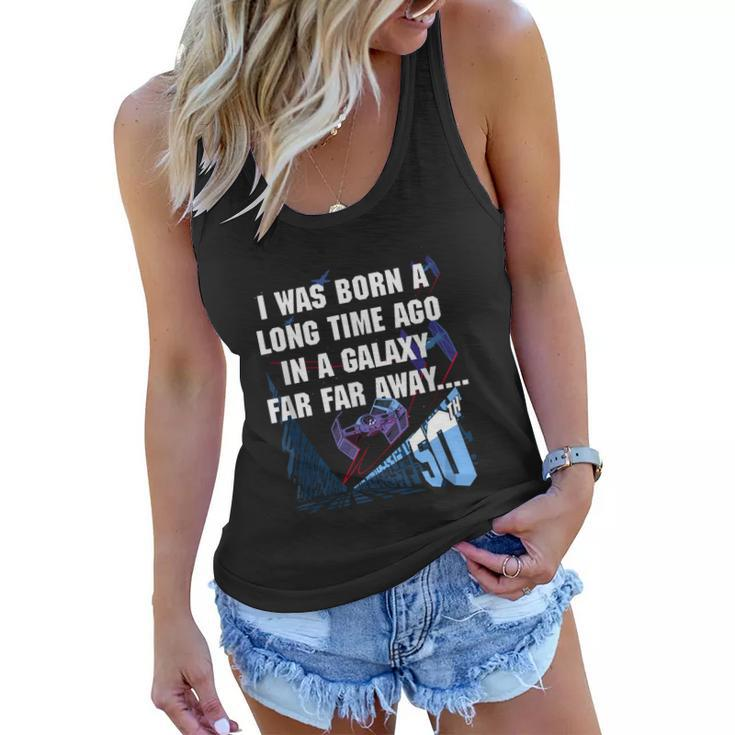 I Was Born A Long Time Ago 50Th Birthday Portrait Graphic Design Printed Casual Daily Basic Women Flowy Tank