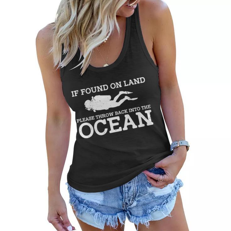 If Found On Land Please Throw Back Into The Ocean T-Shirt Graphic Design Printed Casual Daily Basic Women Flowy Tank