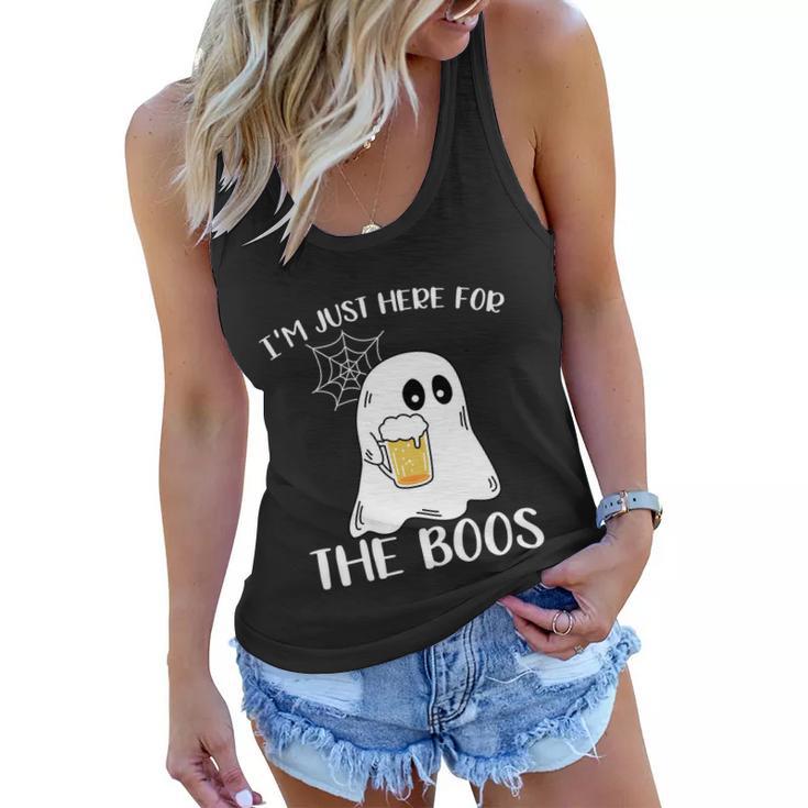 Im Just Here For The Boos Halloween Quote Women Flowy Tank