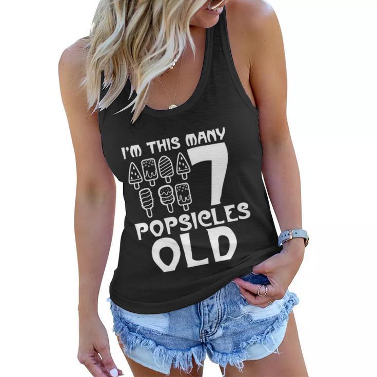 Im This Many Popsicles Old Funny Birthday For Men Women Cute Gift Women Flowy Tank