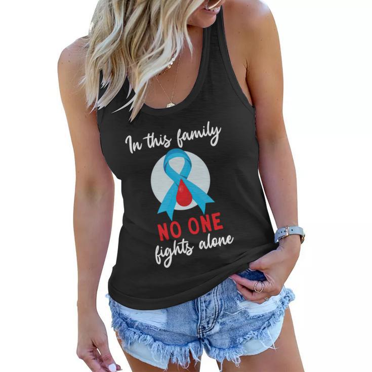 In This Family No One Fight Alone Diabetes Gift Women Flowy Tank