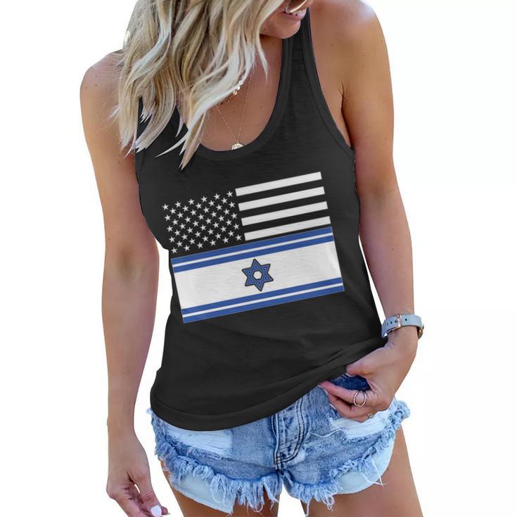 Israeli American Flag Women Flowy Tank