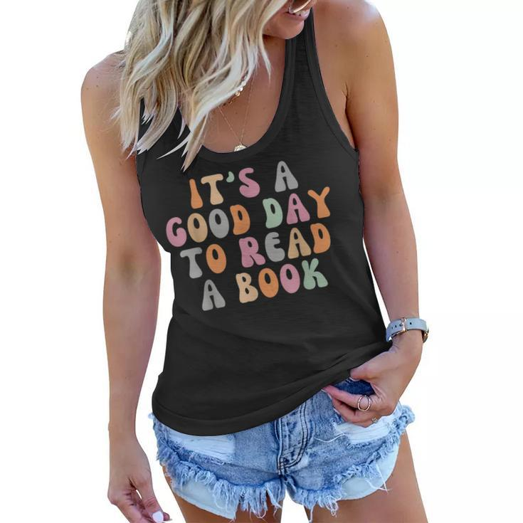 Its A Good Day To Read A Book Retro Teacher Students  Women Flowy Tank